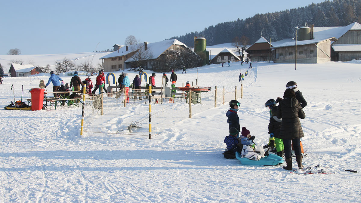 Schlitteln in Linden