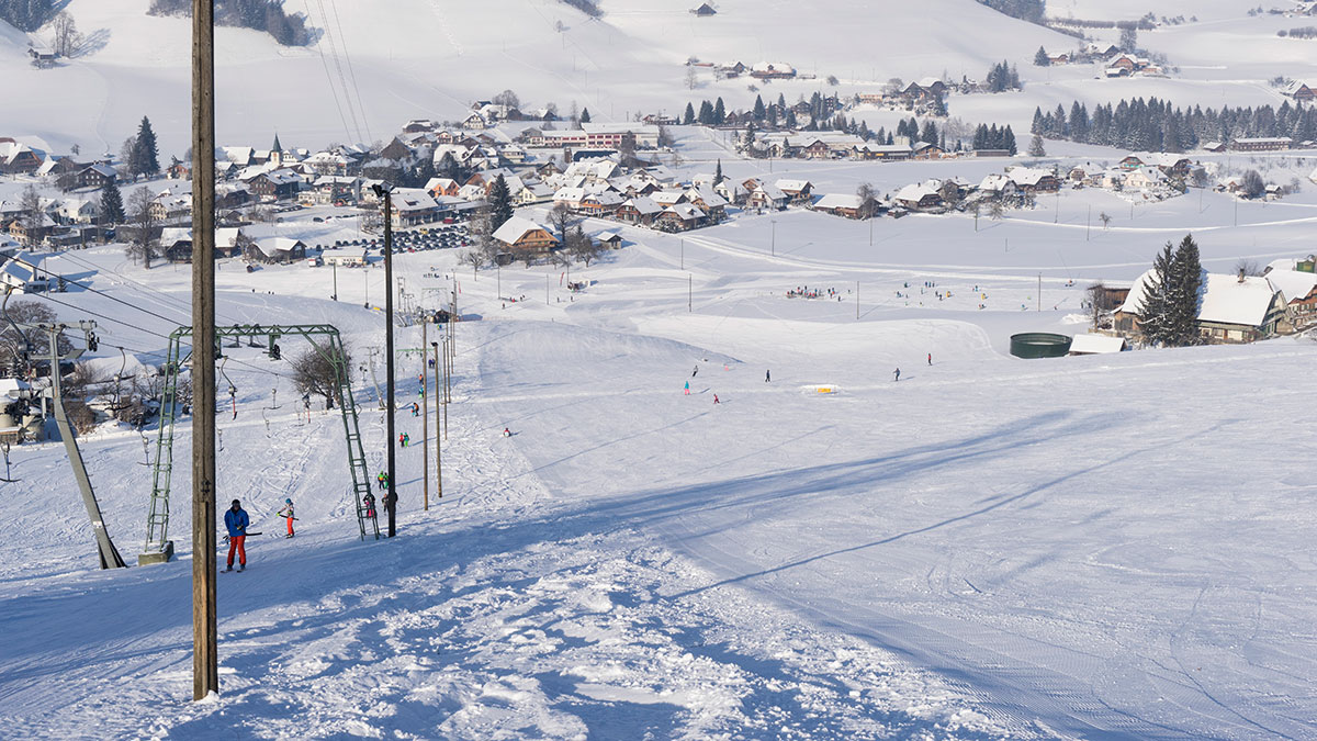 Skifahren in Linden